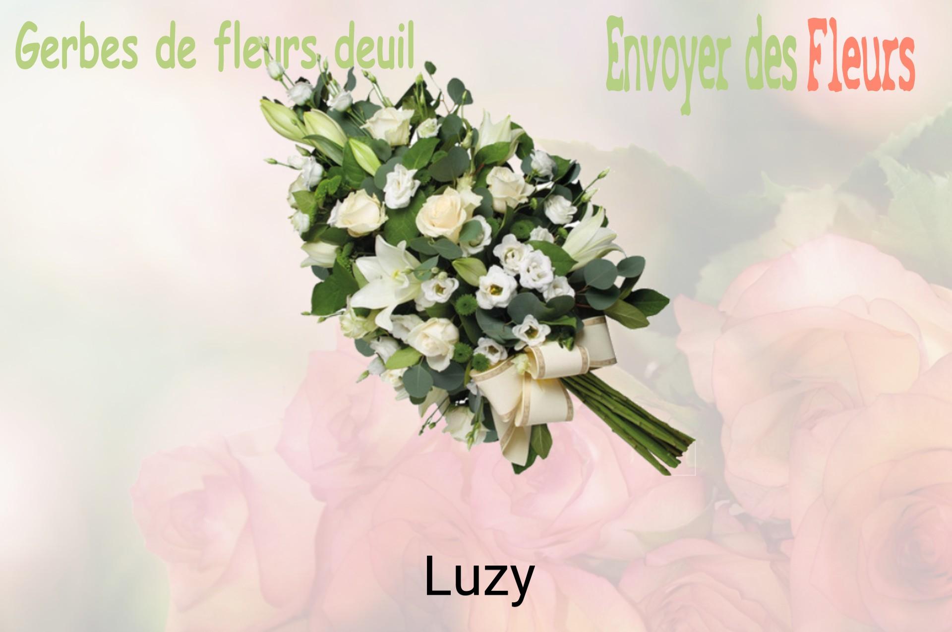 Gerbe de fleurs de deuil livrée à Luzy